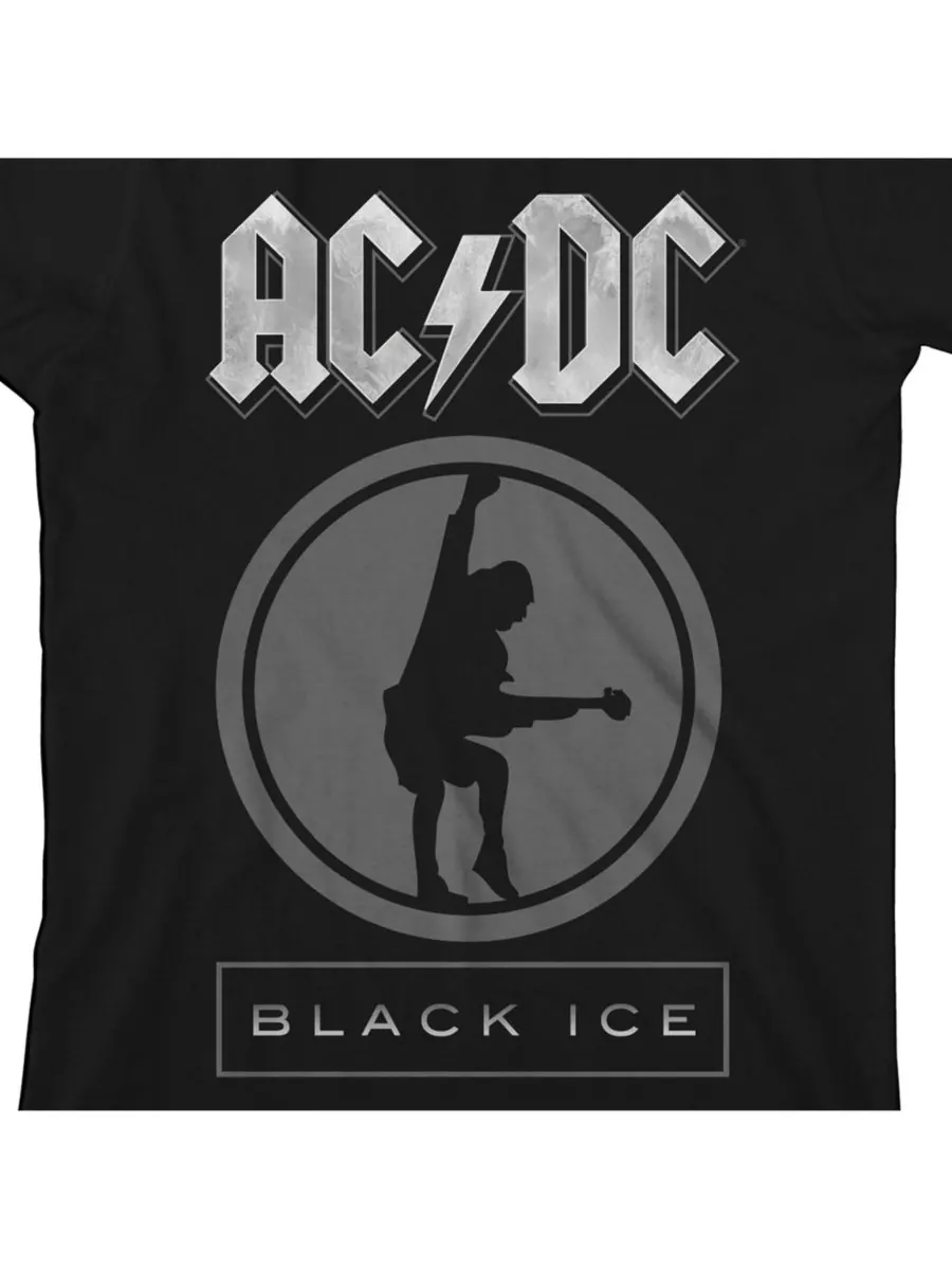 Детская футболка ACDC Black Ice с круглым вырезом и коротким рукавом, размер S AC/DC — изображение 3 из 3, черный