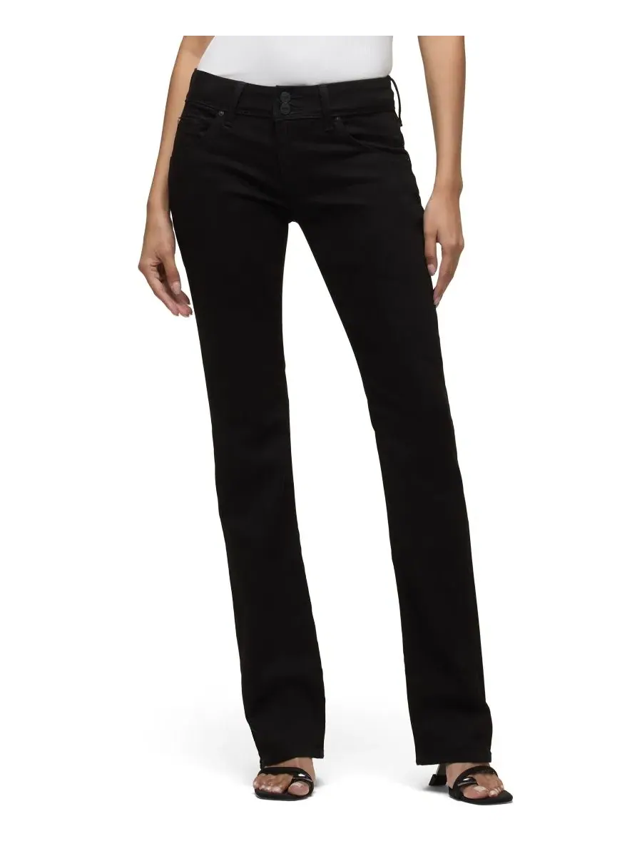 Джинсы с расклешенным кроем Beth Mid-Rise Baby Bootcut Hudson Jeans — черный