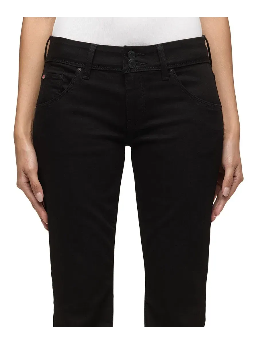 Джинсы с расклешенным кроем Beth Mid-Rise Baby Bootcut Hudson Jeans — изображение 3 из 6, черный