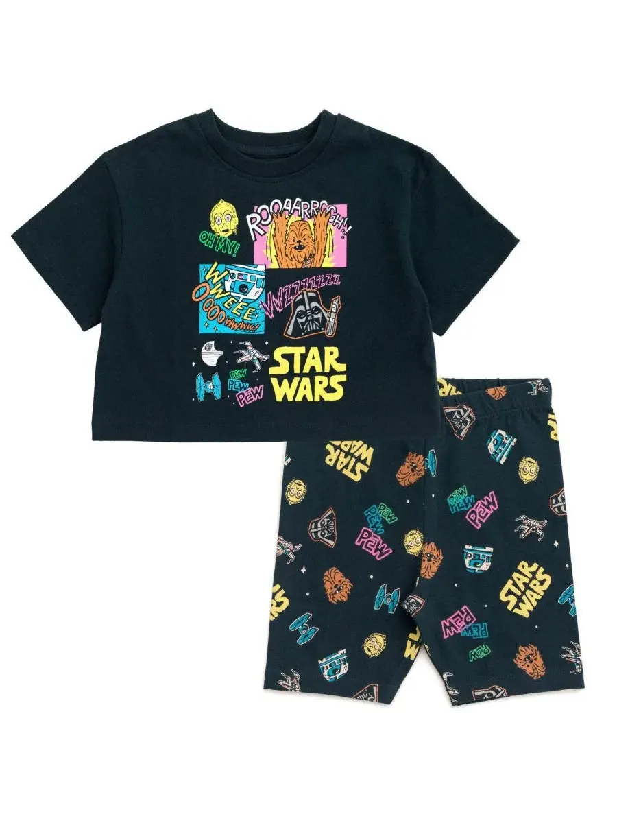 Комплект из футболки и велосипедок Star Wars Black