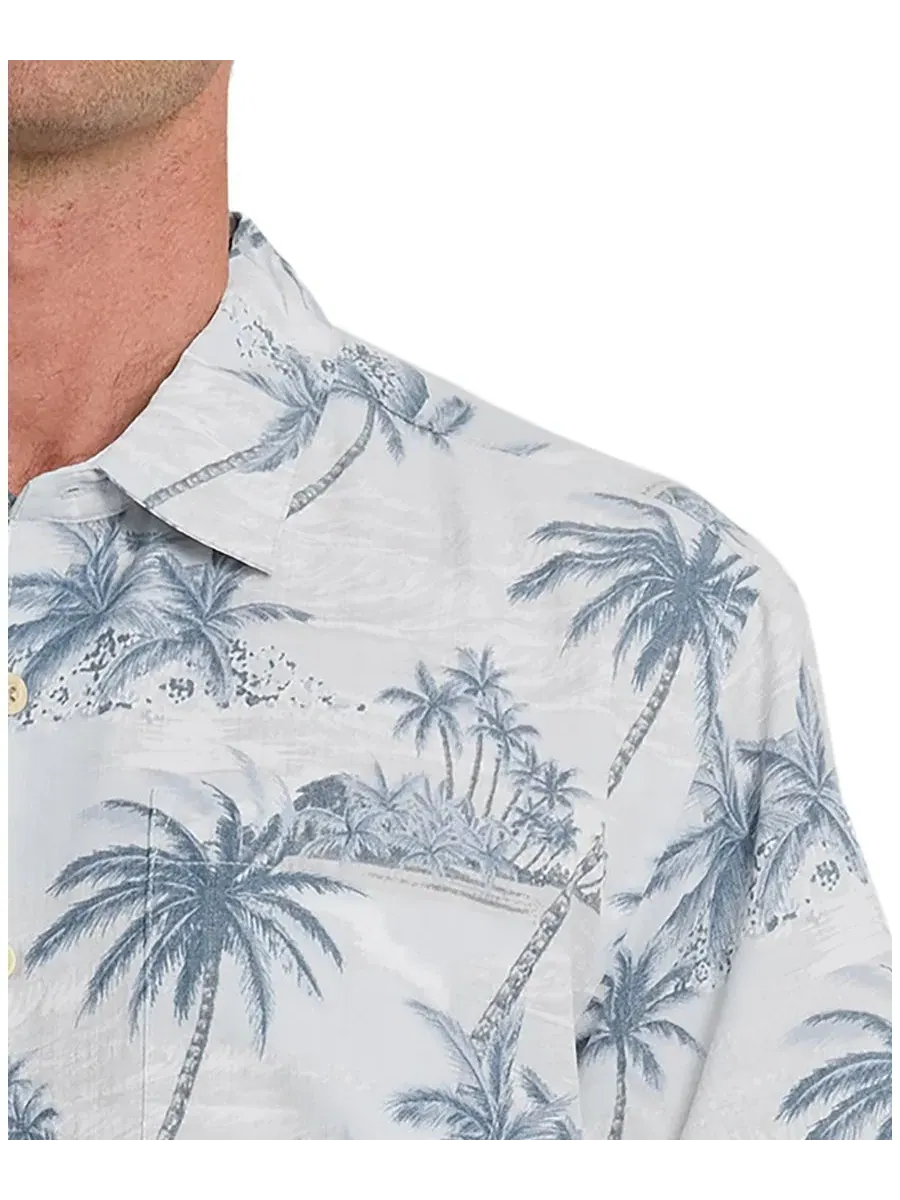 Рубашка с коротким рукавом Island Vues Print Quiksilver Waterman — изображение 2 из 3, белый