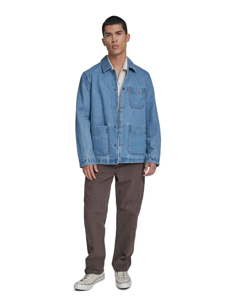 Мужская джинсовая куртка с тремя карманами и молнией Levi's