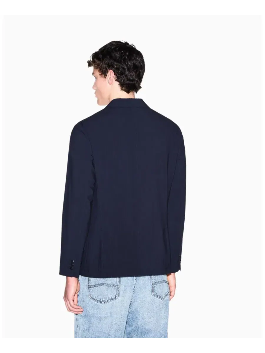 Мужской пиджак стандартного кроя A|X Armani Exchange — изображение 2 из 5, глубокий темно-синий
