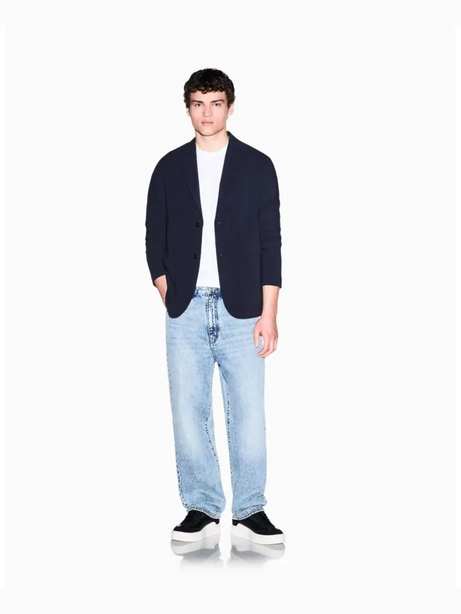 Мужской пиджак стандартного кроя A|X Armani Exchange — изображение 3 из 5, глубокий темно-синий