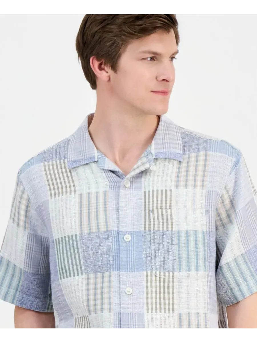 Мужская рубашка из льняной смеси Patchwork Sands Tommy Bahama — изображение 4 из 4, бежевый