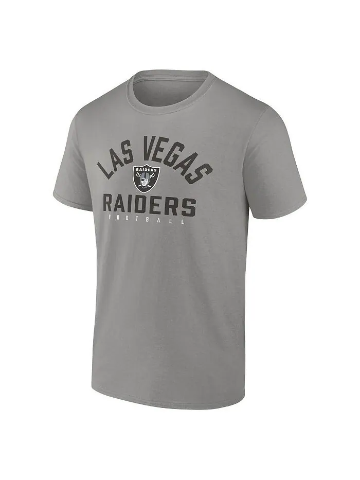 Мужской комплект футболок черного и серебристого цвета с логотипом Las Vegas Raiders Player Pack — изображение 4 из 4