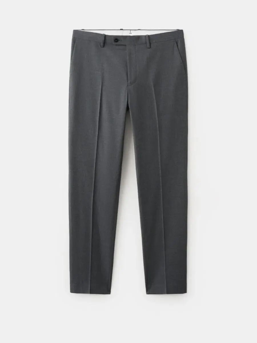 Брюки классические Milan Slim Fit MANGO — изображение 2 из 8, серый