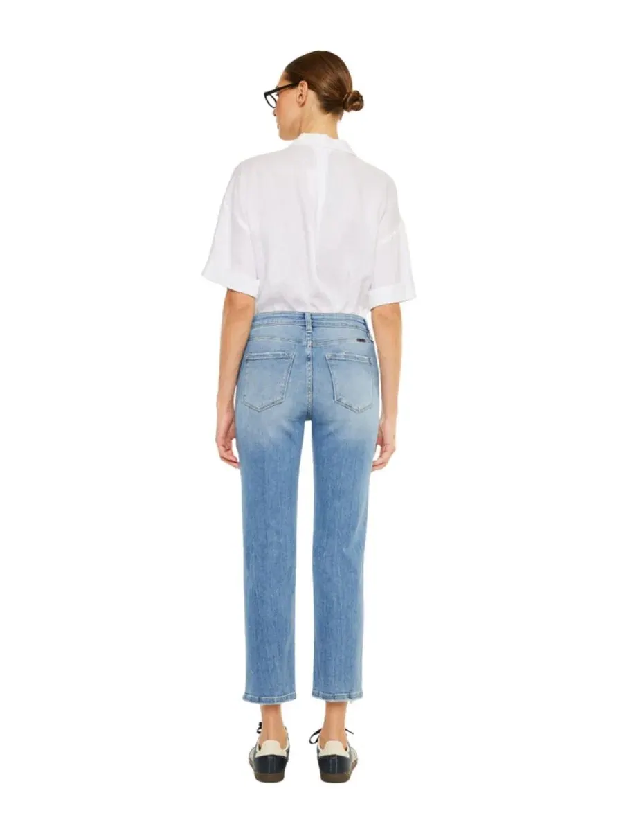 Джинсы скинни-кроп с высокой посадкой Angela High Rise Slim Crop Straight KanCan Essential — изображение 2 из 7
