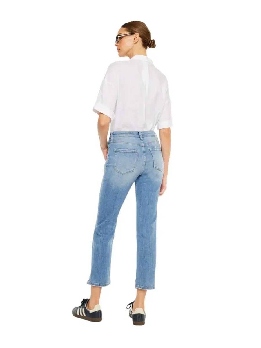 Джинсы скинни-кроп с высокой посадкой Angela High Rise Slim Crop Straight KanCan Essential — изображение 5 из 7