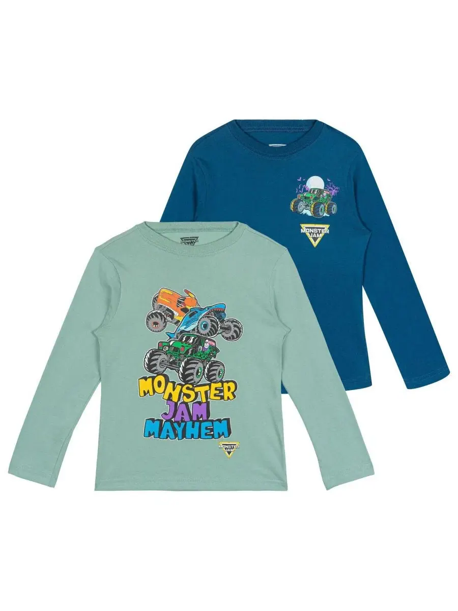 Комплект из 2 футболок с длинным рукавом Monster Jam