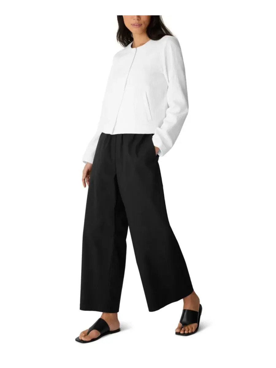 Женский жакет из жаккарда с фактурным рисунком Eileen Fisher — изображение 2 из 4, белый