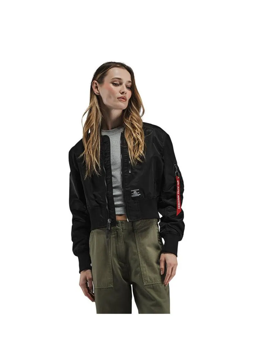 Женская укороченная летная куртка L-2B Gen II, размер W Alpha Industries — изображение 1 из 3, черный
