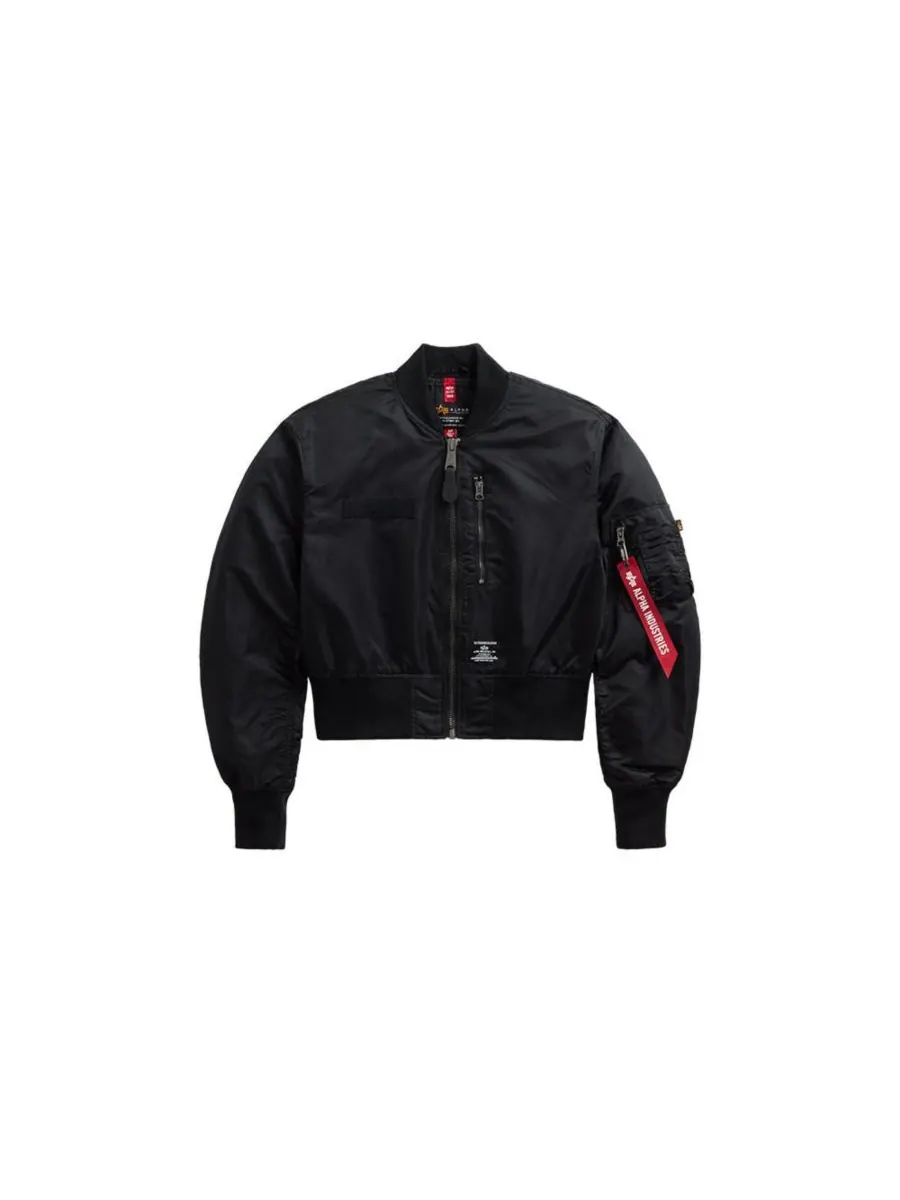 Женская укороченная летная куртка L-2B Gen II, размер W Alpha Industries — изображение 2 из 3, черный