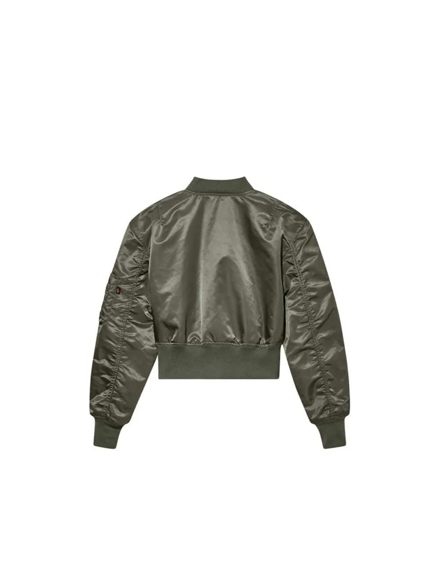Женская укороченная летная куртка L-2B Gen II, размер W Alpha Industries — изображение 3 из 3, зеленый