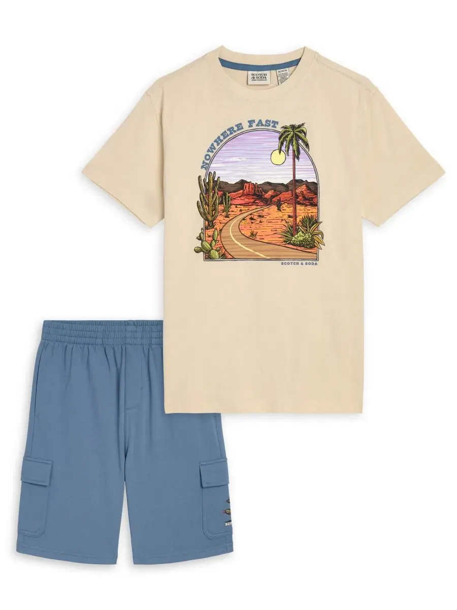 Комплект футболки и шорт с коротким рукавом и круглым вырезом SCOTCH & SODA