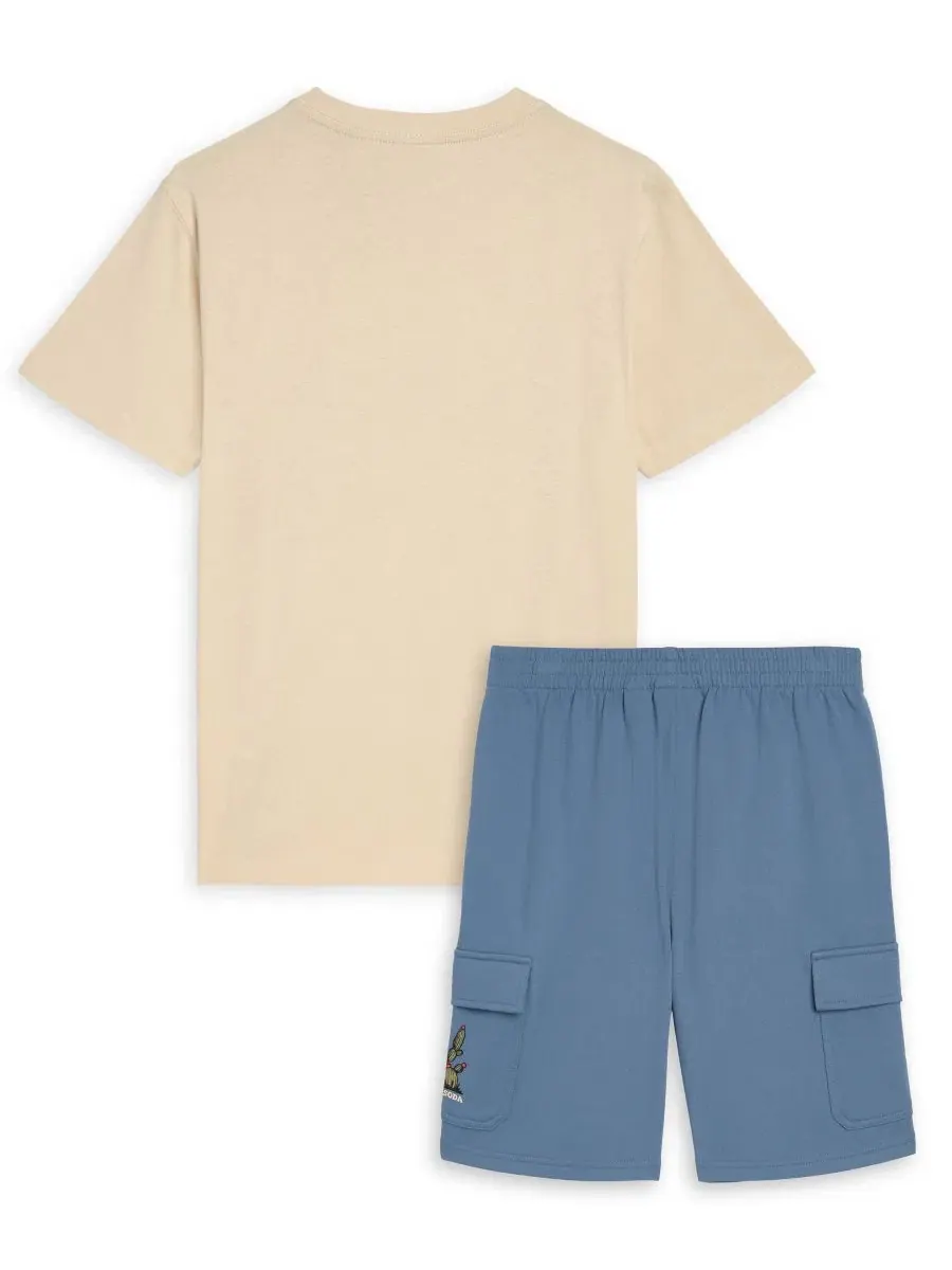 Комплект футболки и шорт с коротким рукавом и круглым вырезом SCOTCH & SODA — изображение 2 из 4, туманный