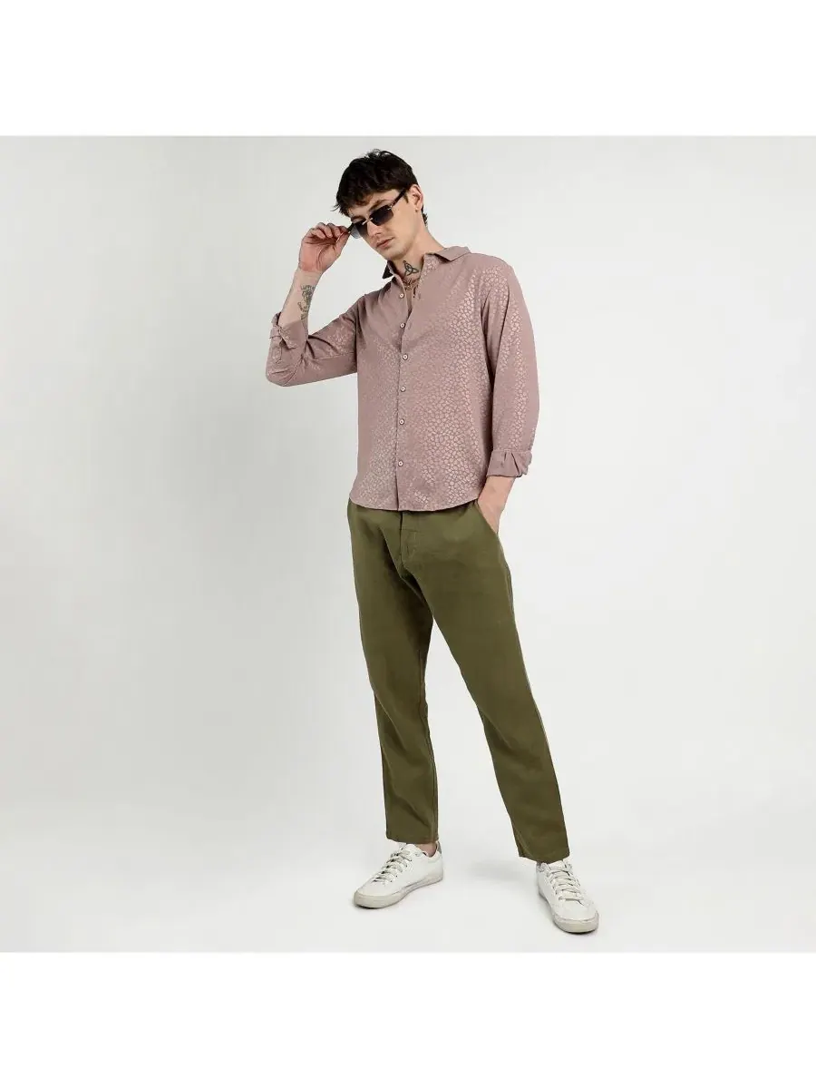 Рубашка-поло с воротником, из вискозы и полиэстера, Pavement Shirt Campus Sutra — изображение 4 из 7, розовый