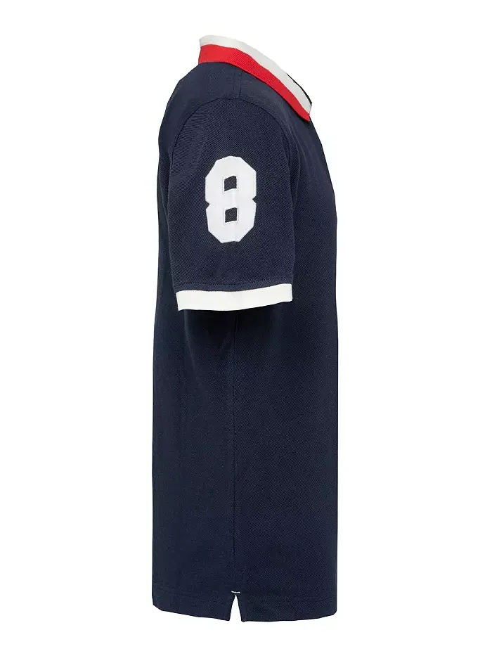 Поло с вышивкой и полосатым воротником Big Boys матовое Tommy Hilfiger — 3