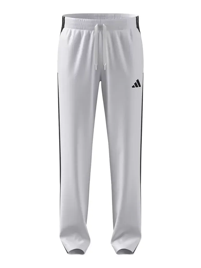 Мужские трикотажные спортивные брюки классического кроя с тремя полосками adidas — изображение 4 из 4, белый/черный