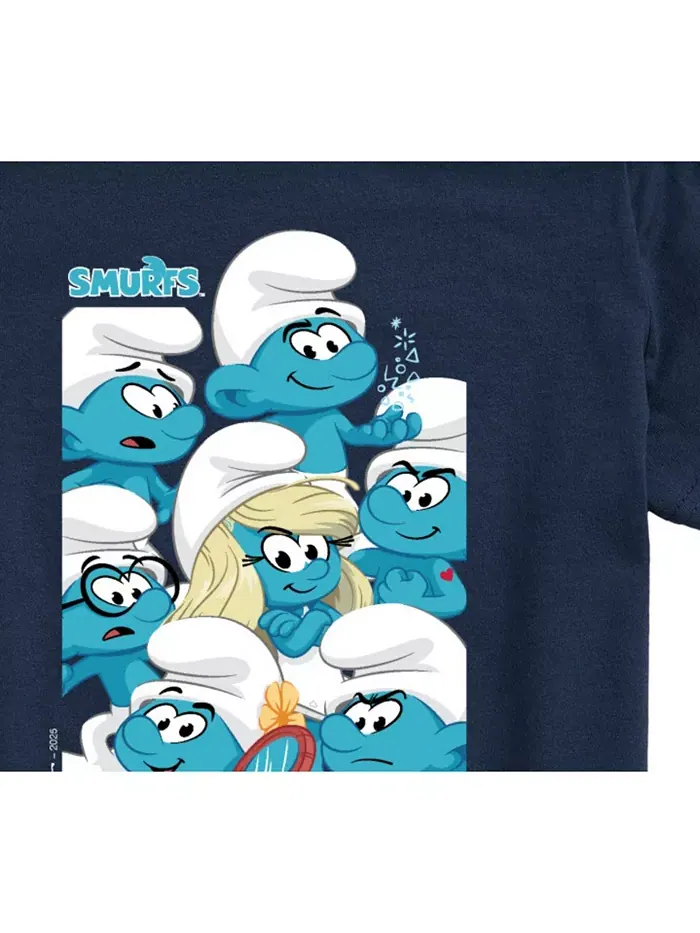Футболка с графическим портретом группы Big Boys Smurfs — изображение 3 из 3, синий