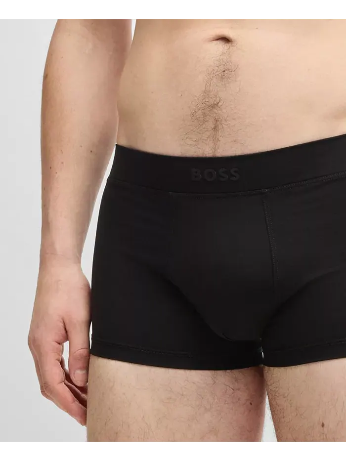 Мужские однотонные боксеры Regular Hugo Boss — изображение 3 из 8, черный