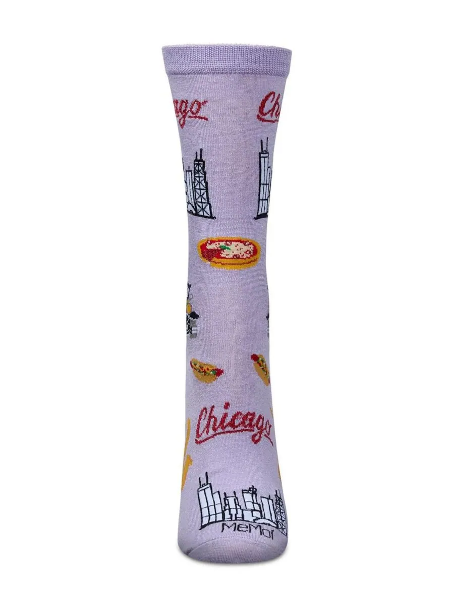 Женские носки Chicago Rayon From Crew Socks MeMoi — изображение 2 из 3, фиолетовый