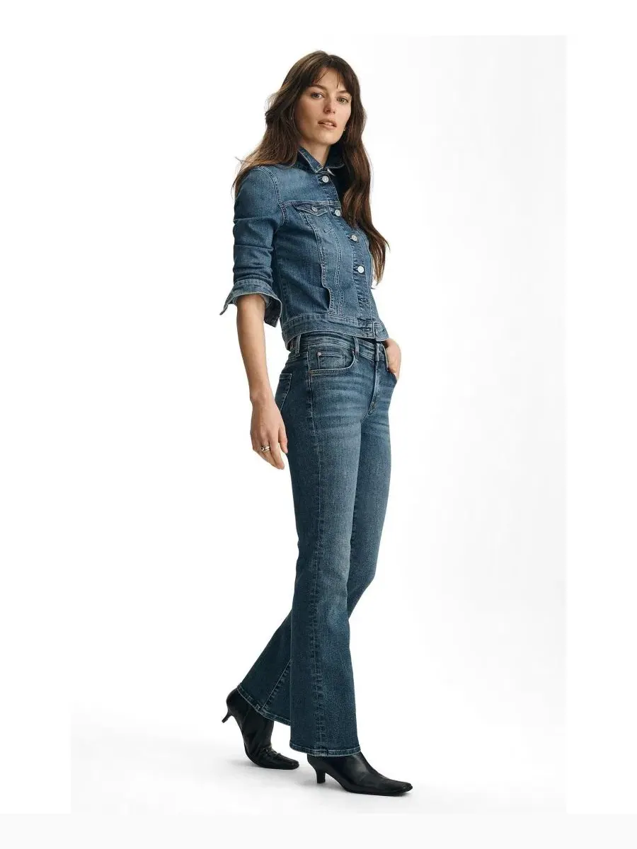 Джинсы-клеш с завышенной талией Molly Mavi Jeans — изображение 2 из 6, темный синий
