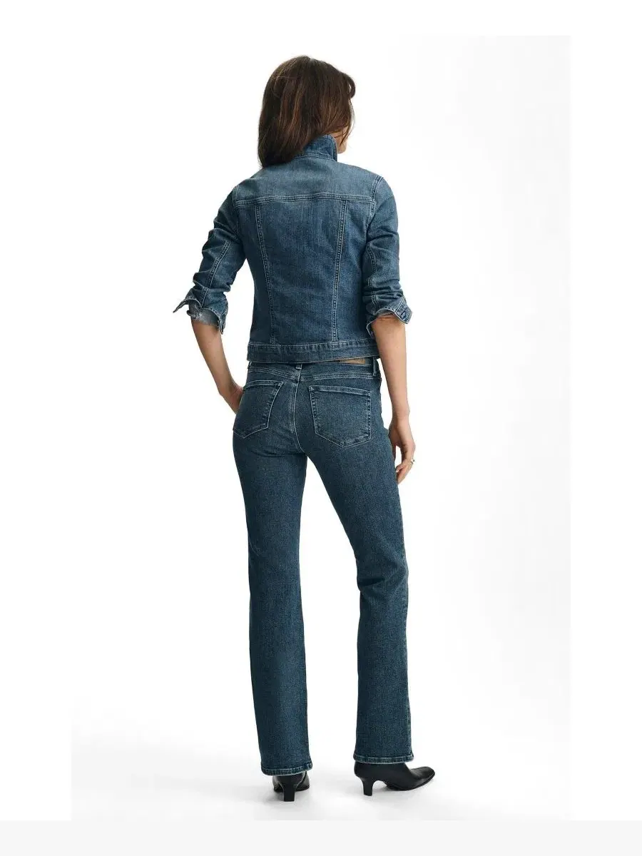 Джинсы-клеш с завышенной талией Molly Mavi Jeans — изображение 3 из 6, темный синий