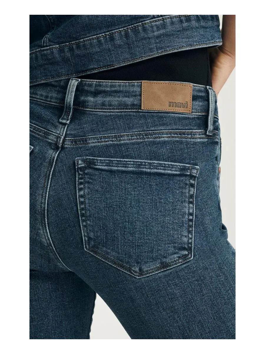 Джинсы-клеш с завышенной талией Molly Mavi Jeans — изображение 5 из 6, темный синий