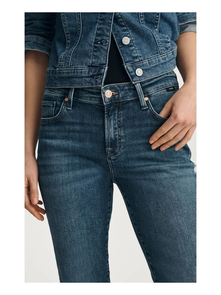 Джинсы-клеш с завышенной талией Molly Mavi Jeans — изображение 6 из 6, темный синий