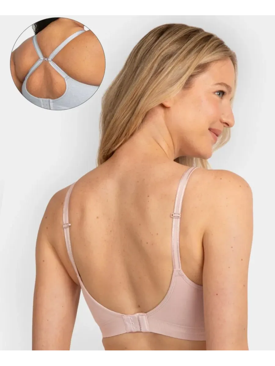 Комплект из 2 бюстгальтеров без косточек, с чашками, модель 360 Stretch Seamless Support Fruit of — изображение 4 из 5