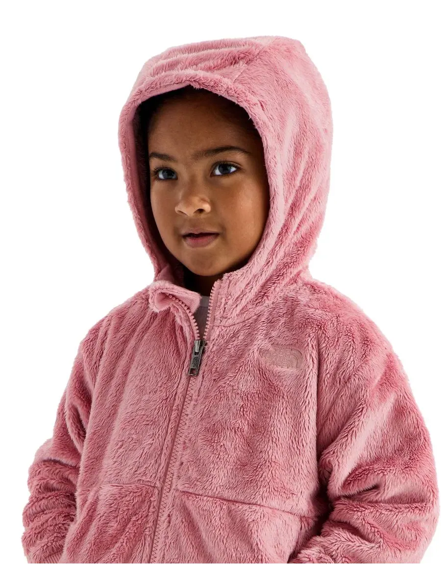Детская куртка с капюшоном, свободный крой, Osito Full-Zip Hooded Jacket The North Face — изображение 5 из 6, розовый