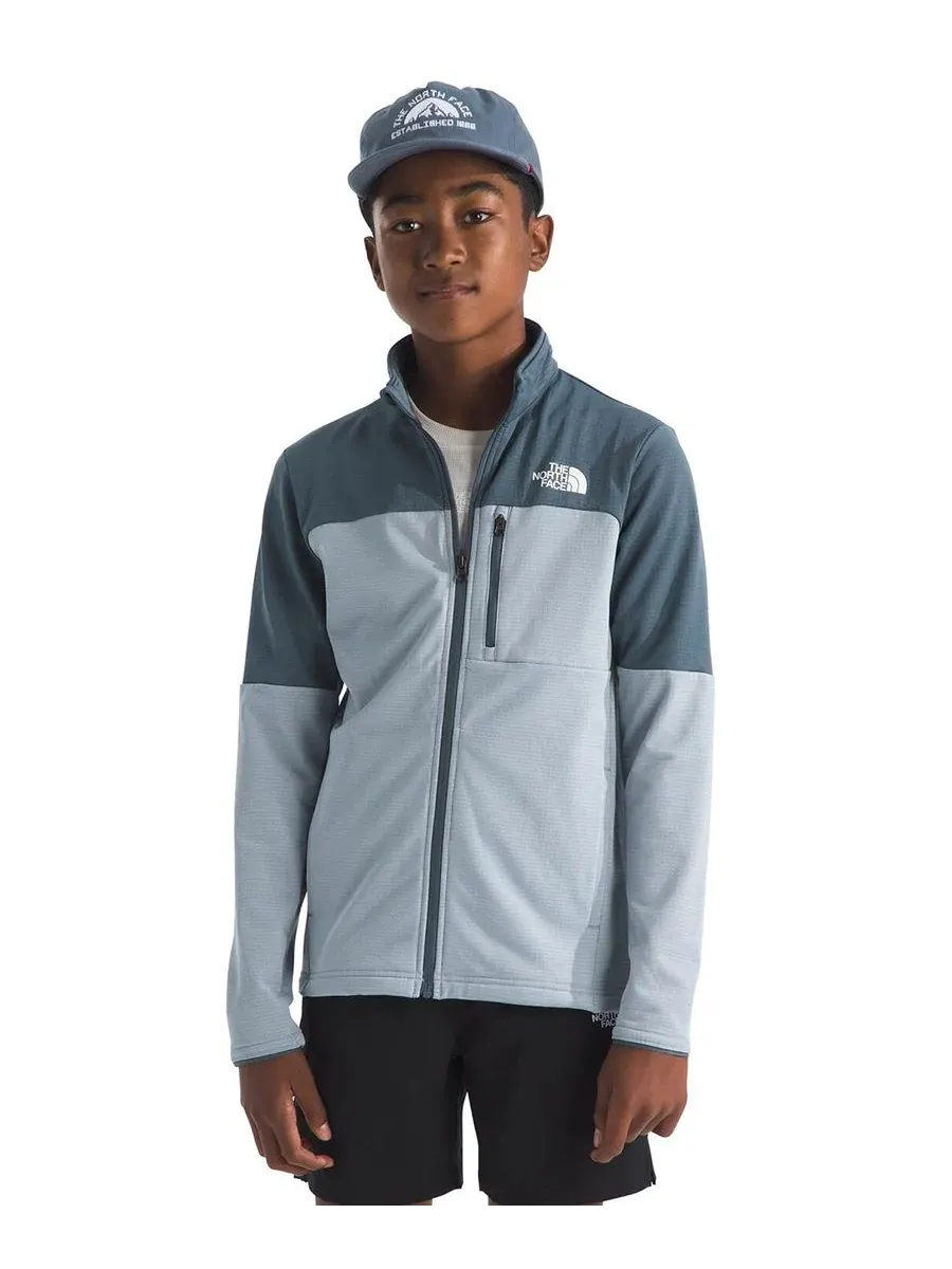 Детская куртка 7-20 лет, воротник-стойка, на молнии The North Face — изображение 2 из 3, светлый серый