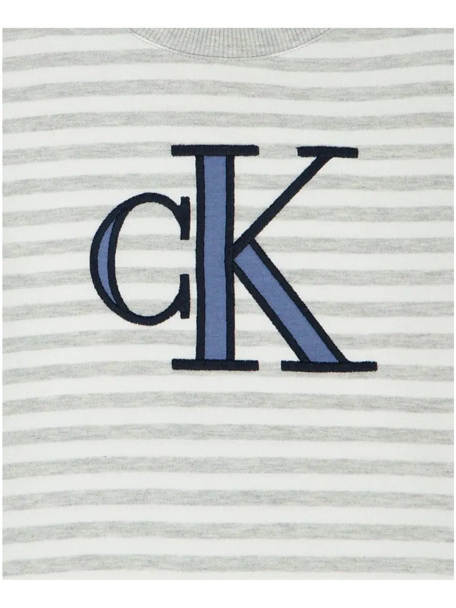 Комплект из футболки и шорт из французского футера Calvin Klein — изображение 9 из 10, серый