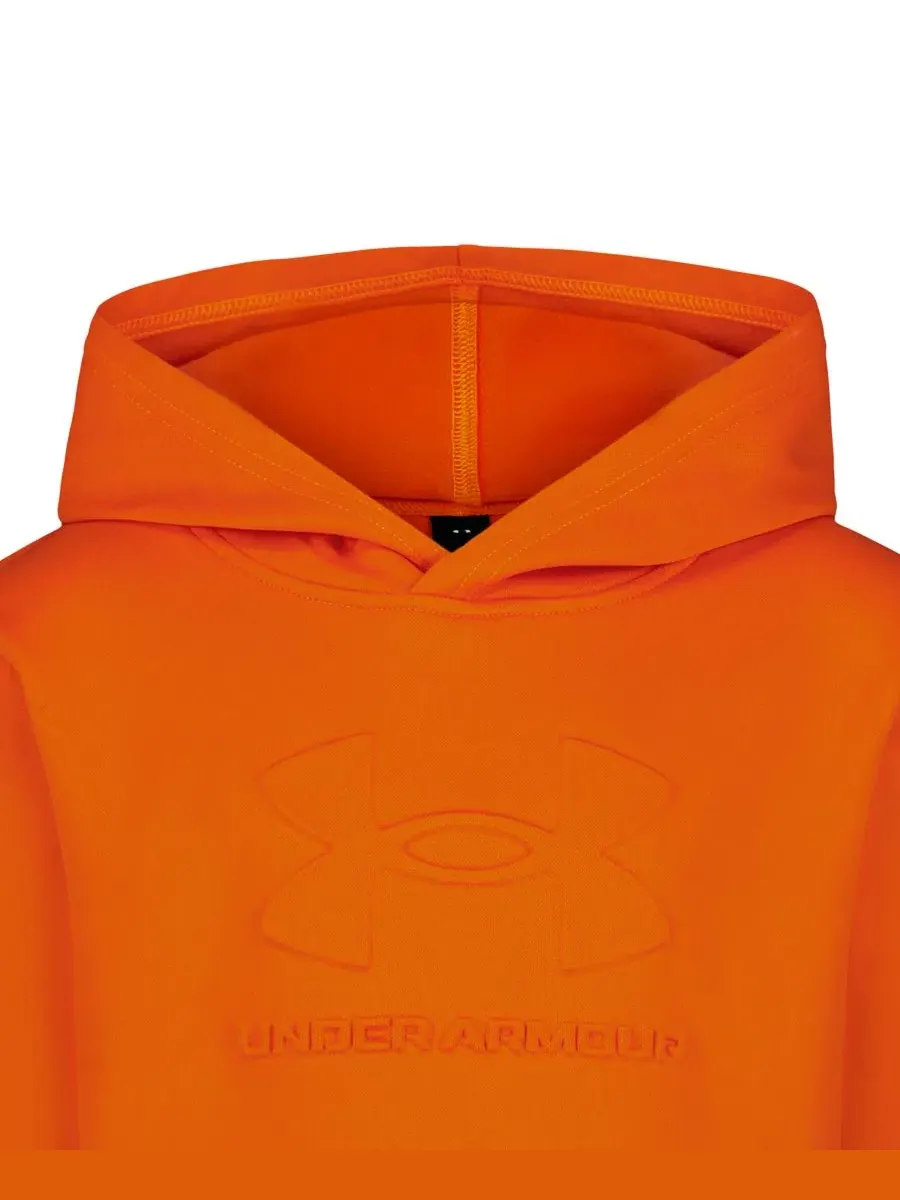 Худи из пике-флиса с длинным рукавом, с капюшоном Under Armour — изображение 4 из 5, оранжевый