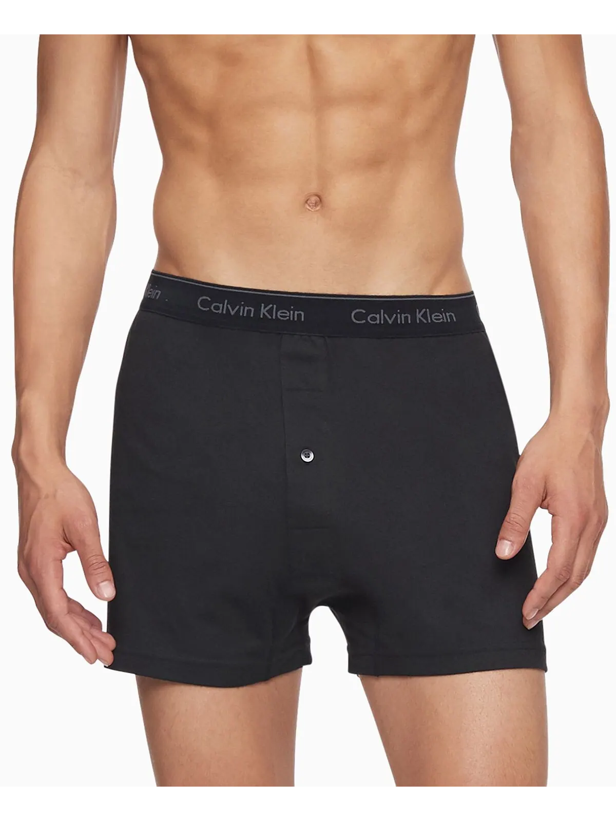 Комплект трусов Calvin Klein Cotton Classics Knit Boxers, 3 предмета — изображение 2 из 4, черный