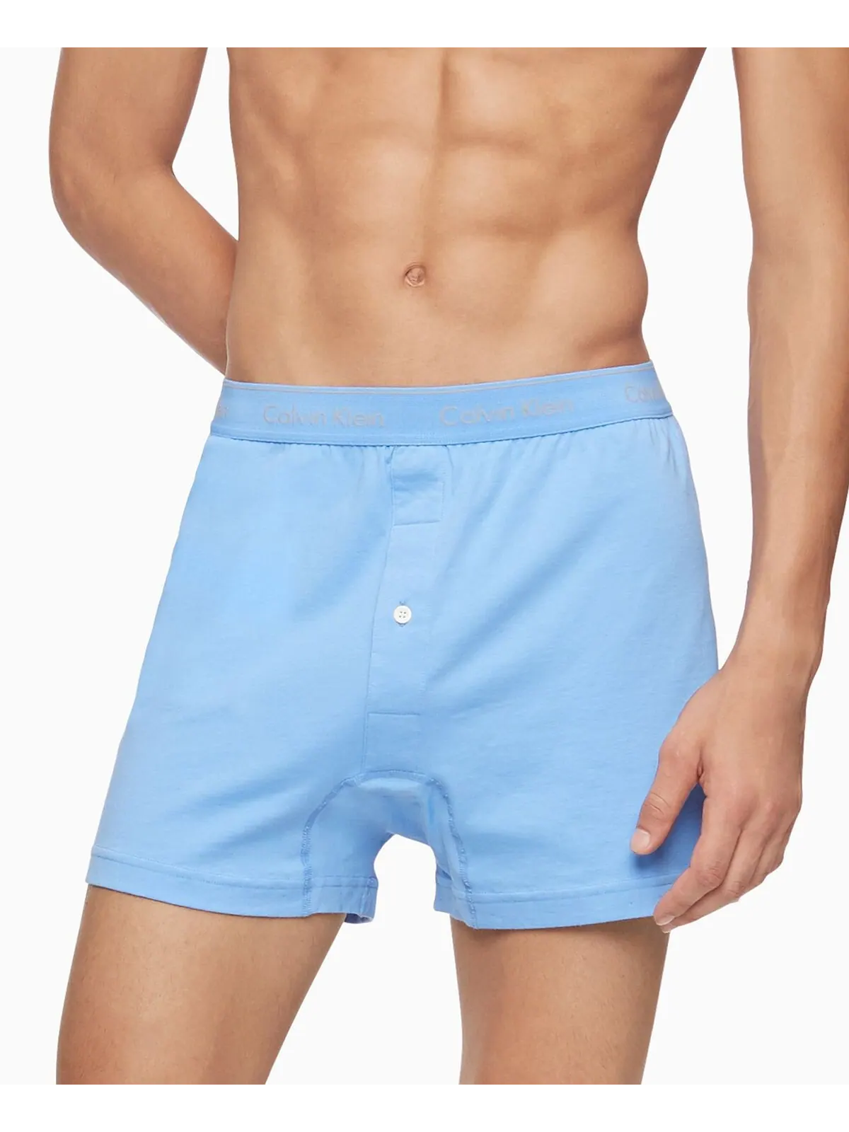 Комплект трусов Calvin Klein Cotton Classics Knit Boxers, 3 предмета — изображение 2 из 3, синий мульти