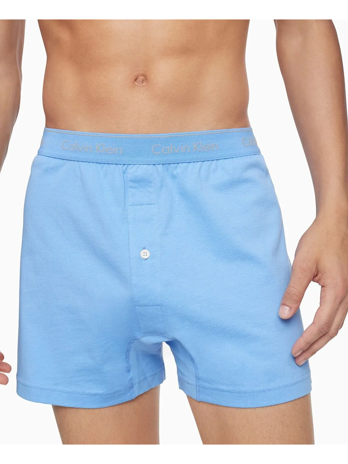 Комплект трусов Calvin Klein Cotton Classics Knit Boxers, 3 предмета — изображение 3 из 3, синий мульти