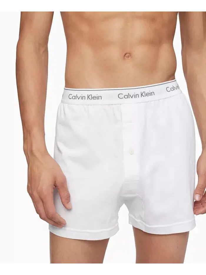 Комплект трусов Calvin Klein Cotton Classics Knit Boxers, 3 предмета — изображение 4 из 4, белый