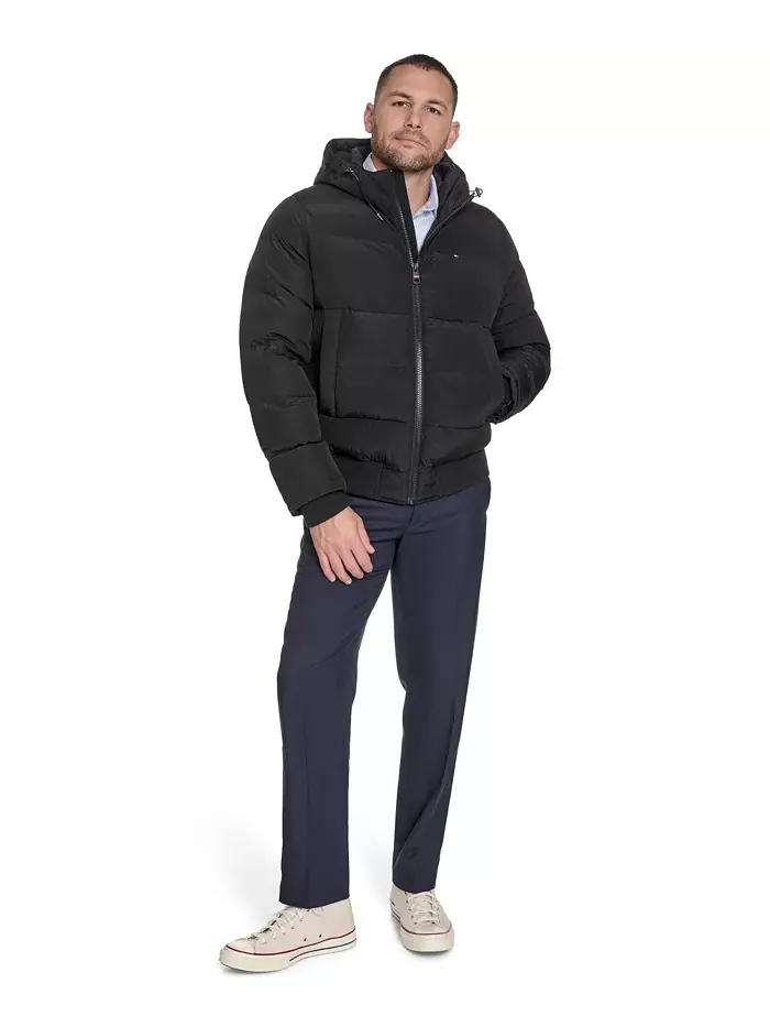 Мужская куртка с капюшоном Ribstop для снорклинга Tommy Hilfiger — изображение 2 из 7, черный