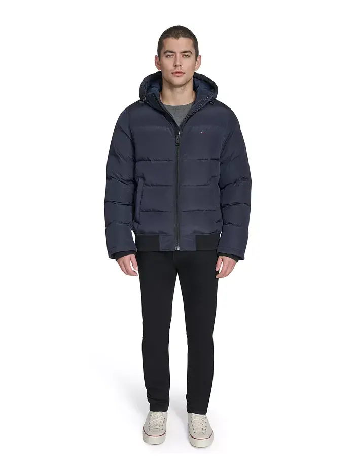 Мужская куртка с капюшоном Ribstop для снорклинга Tommy Hilfiger — изображение 2 из 7, синий
