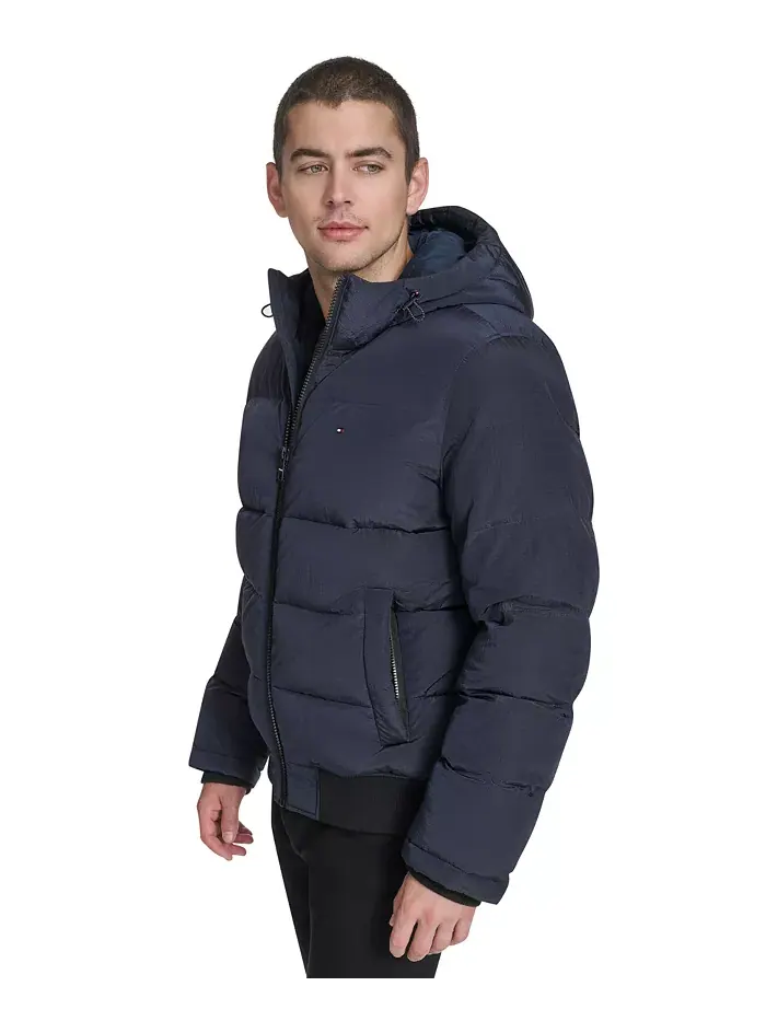 Мужская куртка с капюшоном Ribstop для снорклинга Tommy Hilfiger — изображение 3 из 7, синий
