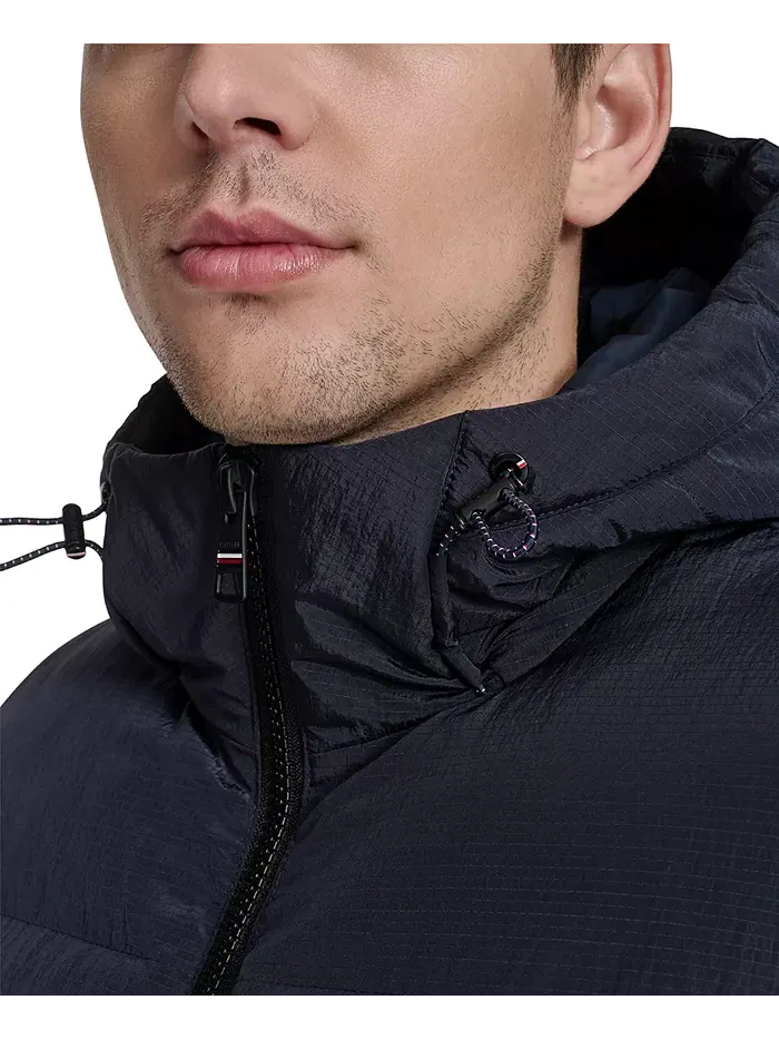Мужская куртка с капюшоном Ribstop для снорклинга Tommy Hilfiger — изображение 4 из 7, синий