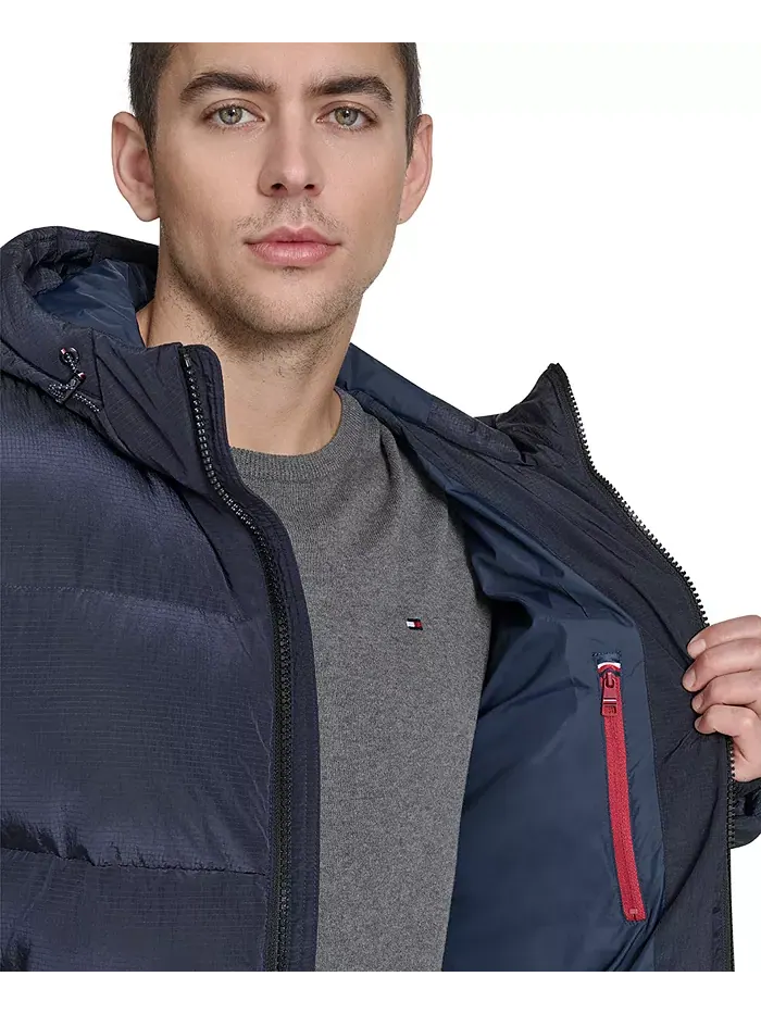 Мужская куртка с капюшоном Ribstop для снорклинга Tommy Hilfiger — изображение 5 из 7, синий