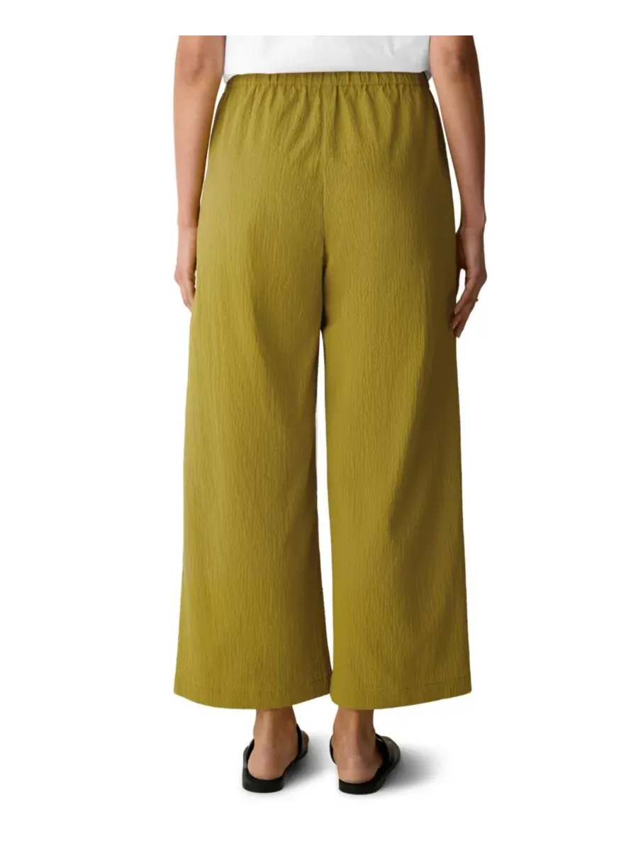 Брюки широкие с защипами EILEEN FISHER PETITES — изображение 4 из 4, золотистый