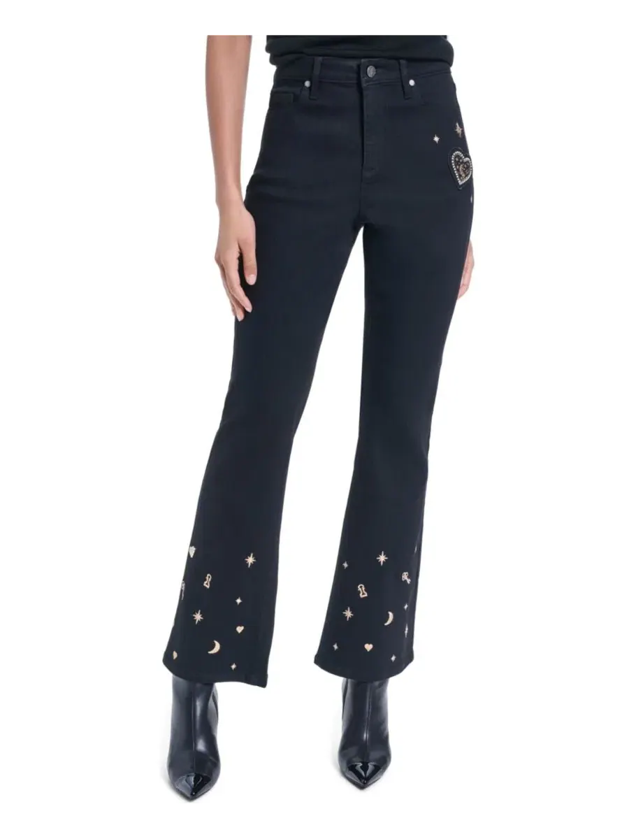 Джинсы клеш с декором Charm Detail Bootcut KARL LAGERFELD PARIS