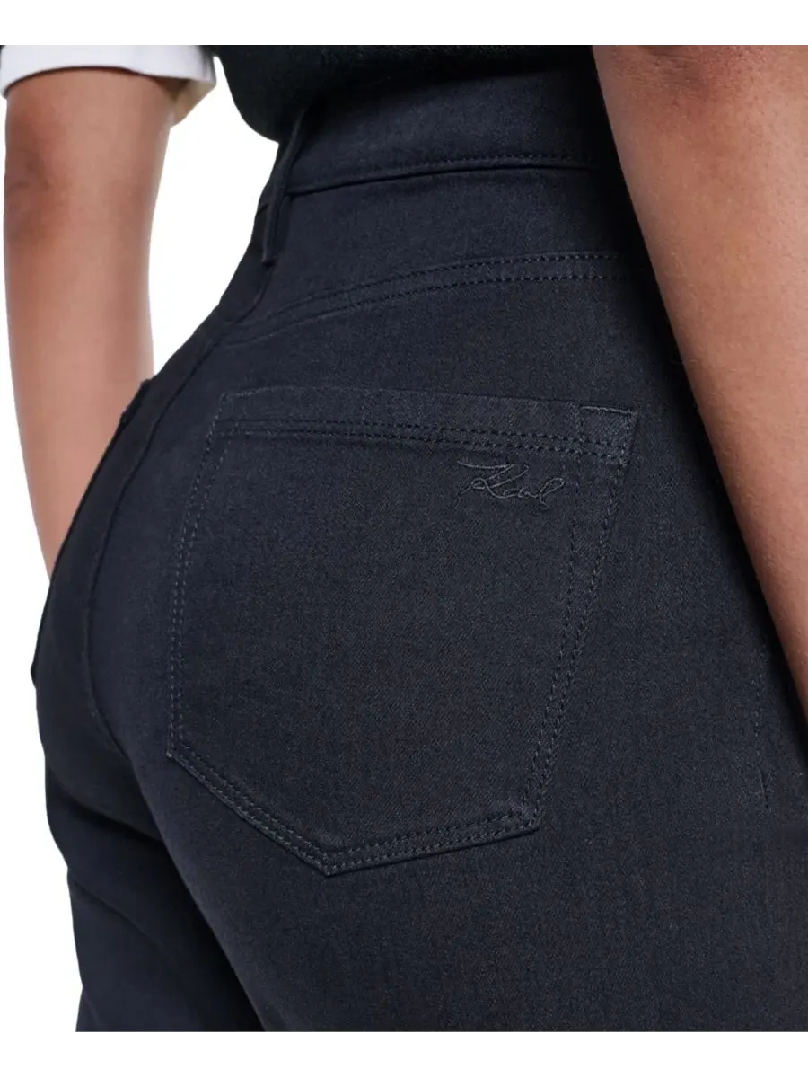 Джинсы клеш с декором Charm Detail Bootcut KARL LAGERFELD PARIS — изображение 8 из 8, черный