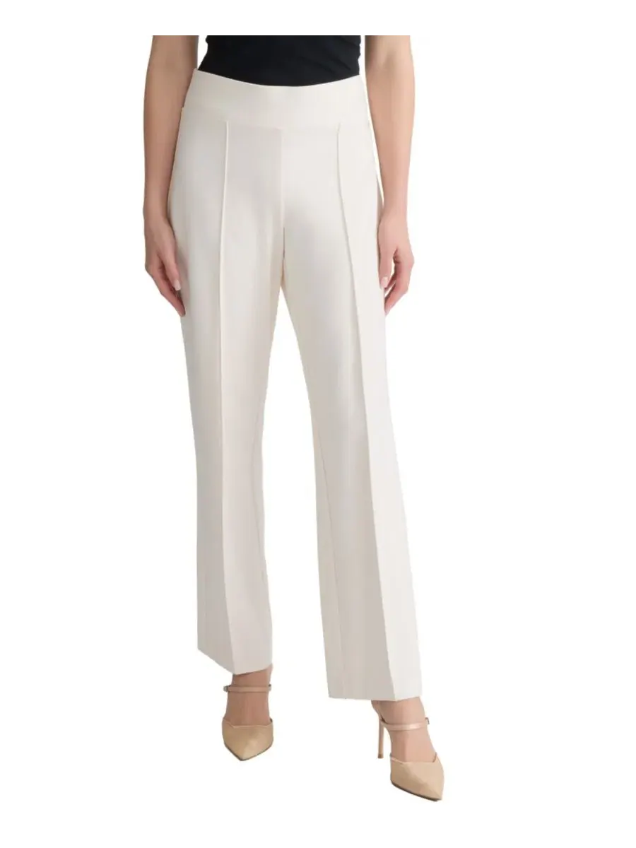 Брюки прямого кроя с защипами Petite Pintuck Pull-On Mid-Rise Jones New York