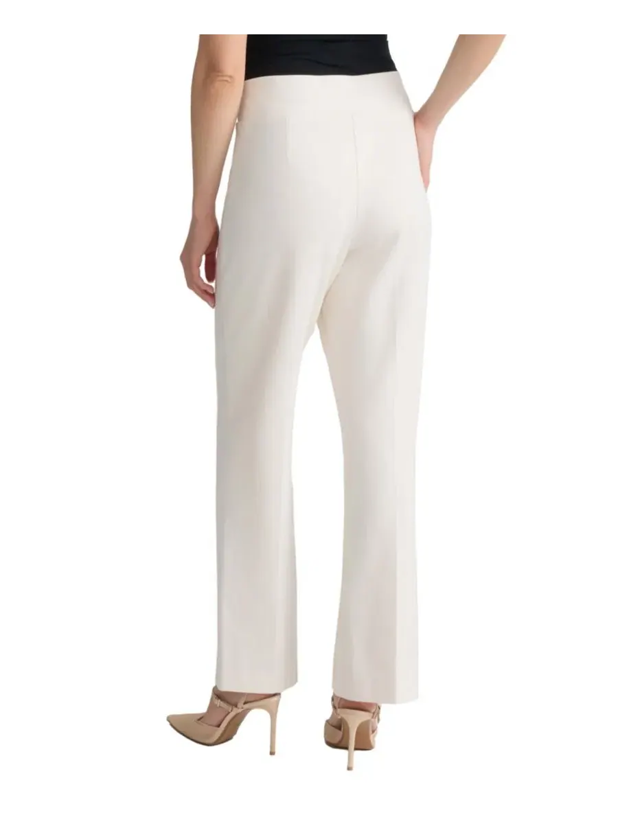Брюки прямого кроя с защипами Petite Pintuck Pull-On Mid-Rise Jones New York — изображение 3 из 3, белый
