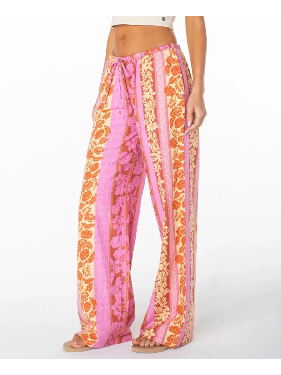 Штаны женские широкие Iyla Wide-Leg Roxy — изображение 2 из 6, розовый